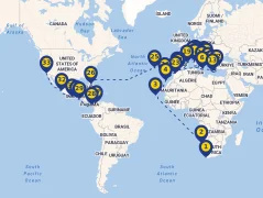 Mapa plavby